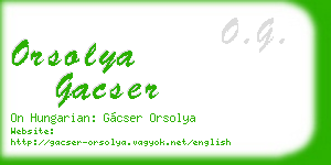 orsolya gacser business card