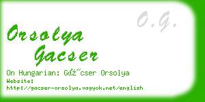 orsolya gacser business card